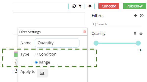 Dashboard Numerical Filter