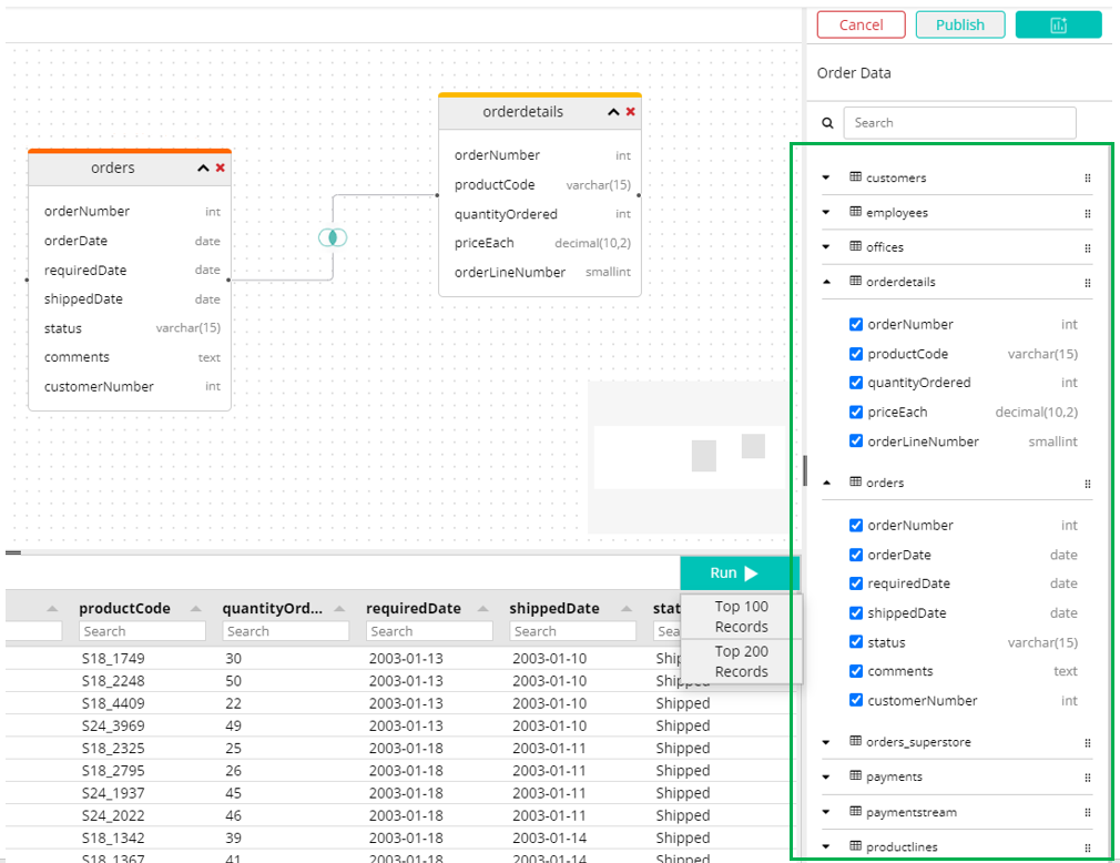 data model live connect